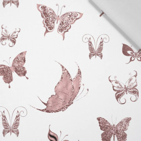 MOTÝLI (BROKÁTOVÍ MOTÝLI) / bílá - tkanina bawełniana