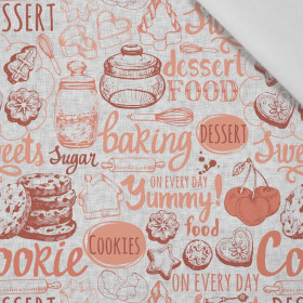 CUKRÁŘ  (HOBBY A POVOLÁNÍ) - cihlový/ acid - bavlněná tkanina