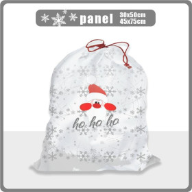 HO HO HO /  bílý - panel, bavlněné tkaniny 