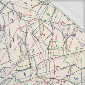 STŘIH (KONIČKY A PROFESE) - ecru / bílá - teplákovina