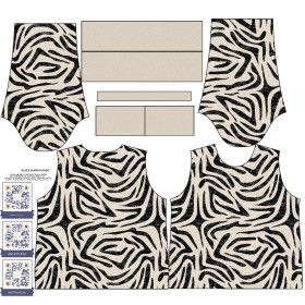 DÁMSKÁ MIKINA (HANA) BASIC - ZEBRA  vz. 1 - teplákovina