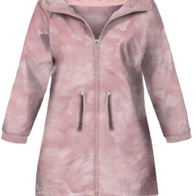 DĚTSKÁ BUNDA PARKA (ARIEL) - KAMUFLÁŽ vz. 2 / růžově křemenný - softshell