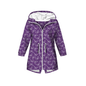 DĚTSKÁ BUNDA PARKA (ARIEL) - MOTÝLI / obrys (PURPUROVÍ MOTÝLI) - softshell