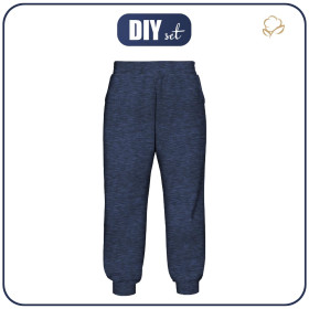 DĚTSKÉ JOGGERY (ROBIN) - MELÍR NAVY - Sada šití