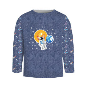 LONGSLEEVE - ASTRONAUT (CESTA DO VESMÍRU) / ACID WASH TMAVOMODRý - single jersey
