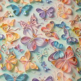 PAPER BUTTERFLIES - tlustá ekologická koženka tlačená