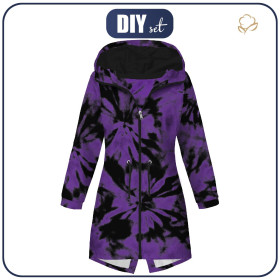 DÁMSKÁ BUNDA PARKA (ANNA) - VIOLETOVÝ BATÍK - sada šití