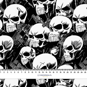 BAD SKULLS - teplákovina počesaná s elastanem ITY