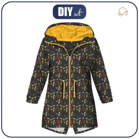 DĚTSKÁ BUNDA PARKA (ARIEL) - KOUZELNÝ MIX VZ. 5 (KOUZELNÁ ŠKOLA) / grafit - softshell