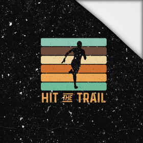 HIT THE TRAIL / černá - panel (60cm x 50cm) lehký, česaný úplet
