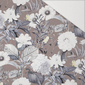 LUXE BLOSSOM vz. 2 - Hydrofobní česaná teplákovina