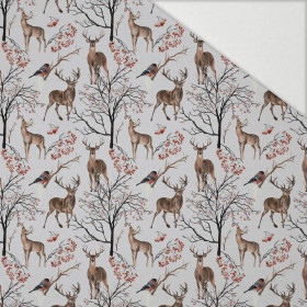 ZIMNÍ ZVÍŘATA (ZIMA V PARKU) - Hydrofobní česaná teplákovina