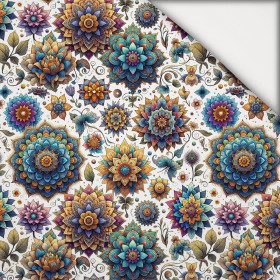 BAREVNÁ MANDALA vz. 6 - lehký, česaný úplet