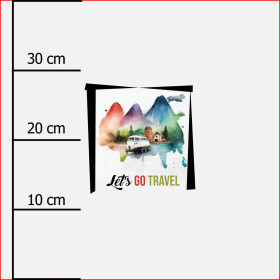 LET'S GO TRAVEL - panel (40cm x 40cm) bavlněná tkanina