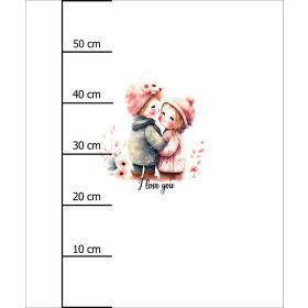 CUTE COUPLE - panel (60cm x 50cm) teplákovina počesaná s elastanem ITY