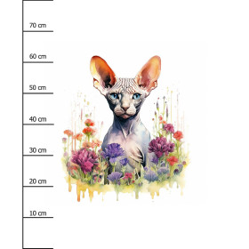 WATERCOLOR SPHINX - Paneel (75cm x 80cm) bavlněná tkanina