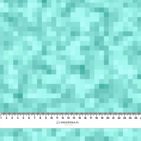 PIXELY Vz. 2 (AQUA) - teplákovina počesaná s elastanem ITY
