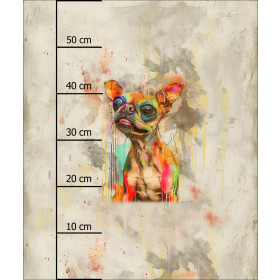 CRAZY LITTLE DOG - Paneel (60cm x 50cm) bavlněná tkanina