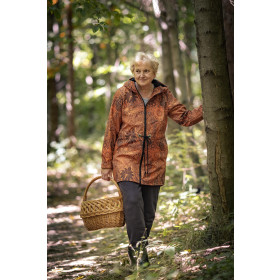 DÁMSKÁ BUNDA PARKA (ANNA) - ZLATÝ PROLAMOVANÝ VZOR - softshell