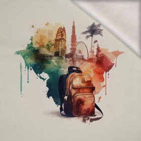 TRAVEL TIME VZ. 6 - panel (60cm x 50cm) teplákovina počesaná s elastanem ITY