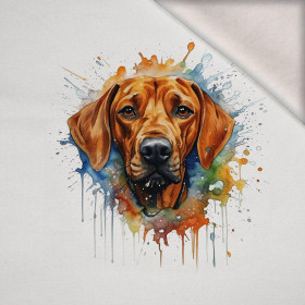 WATERCOLOR RIDGIE - Panel (75cm x 80cm) teplákovina počesaná s elastanem ITY