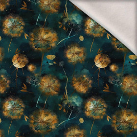 WATERCOLOR DANDELION VZ. 1 - teplákovina počesaná s elastanem ITY