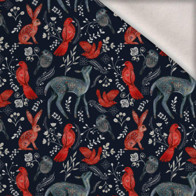 FOLK ZVÍŘATA vz. 2 (FOLK LES) - teplákovina počesaná s elastanem ITY