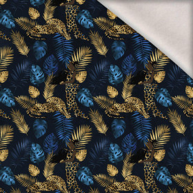 GOLD LEOPARD - teplákovina počesaná s elastanem ITY