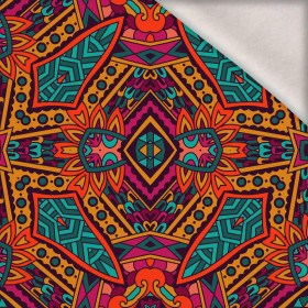 BAREVNÁ MANDALA vz. 1 - teplákovina počesaná s elastanem ITY