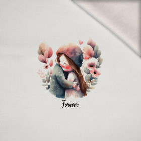 YOU & ME / girls - panel (60cm x 50cm) teplákovina počesaná s elastanem ITY