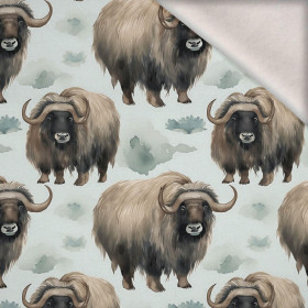 PASTEL BISON - teplákovina počesaná s elastanem ITY