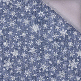SNĚHOVÉ VLOČKY VZ. 2 / ACID WASH TMAVOMODRÝ - softshell