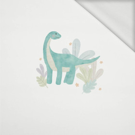 TYRANOSAURUS / bílá - panel (60cm x 50cm) teplákovina