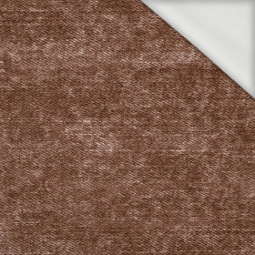 ROZŘEZANÝ JEANS (hnědá) - Organická Teplákovina