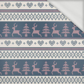 SOBI VZ. 3 / tmavomodrý (NORSKÉ VZORY) - Organická Teplákovina