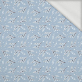 ZIMNÍ VĚTVIČKY vz. 1 (ZIMA V PARKU) - dzianina pętelkowa