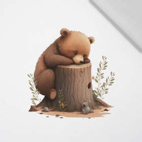 SLEEPING BEAR - Paneel (60cm x 50cm) bavlněná tkanina