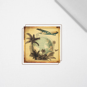 TRAVEL TIME MS. 7 - Paneel (60cm x 50cm) bavlněná tkanina