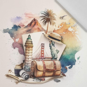 TRAVEL TIME VZ. 3 - Paneel (75cm x 80cm) bavlněná tkanina