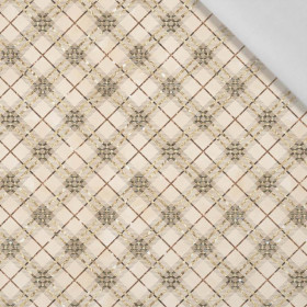 LESNÍ KOSOČTVERCE VZ. 3 (PODZIM V LESE) - bavlněná tkanina