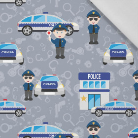 POLICIE/ tmavě šedý - tkanina bawełniana