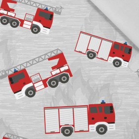 HASIČSKÉ VOZY - tkanina bawełniana