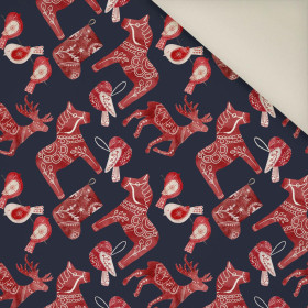 ZIMNÍ ZVÍŘATA VZ.2 (NORDIC CHRISTMAS)- Potahový velur 