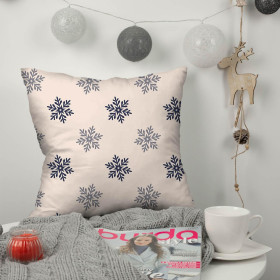 SNĚHOVÉ VLOČKY vz. 5 (ZIMNÍ ČAS) / béžová - tkanina bawełniana