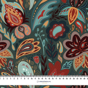 MOTÝLCI / barevná - teplákovina počesaná s elastanem ITY