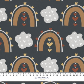 VALENTÝNSKÁ DUHA vz. 2 / grafit (DUHY A SRDCE) - Organická Teplákovina