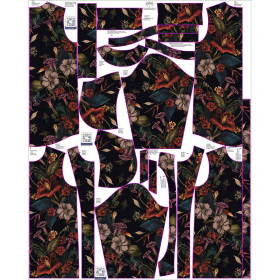 DÁMSKÁ BUNDA PARKA (ANNA) - FLOWERS WZ.62 - softshell