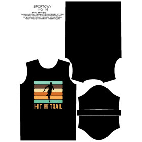 SPORTOVNÍ DĚTSKÉ TRIČKO - HIT THE TRAIL / Černá (140/146)