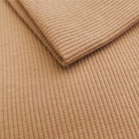 Pletenina žebrovaná - Karamel (D-10) 