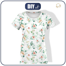 DÁMSKÉ TRIČKO - RŮŽE A LISTY vz. 2 - single jersey